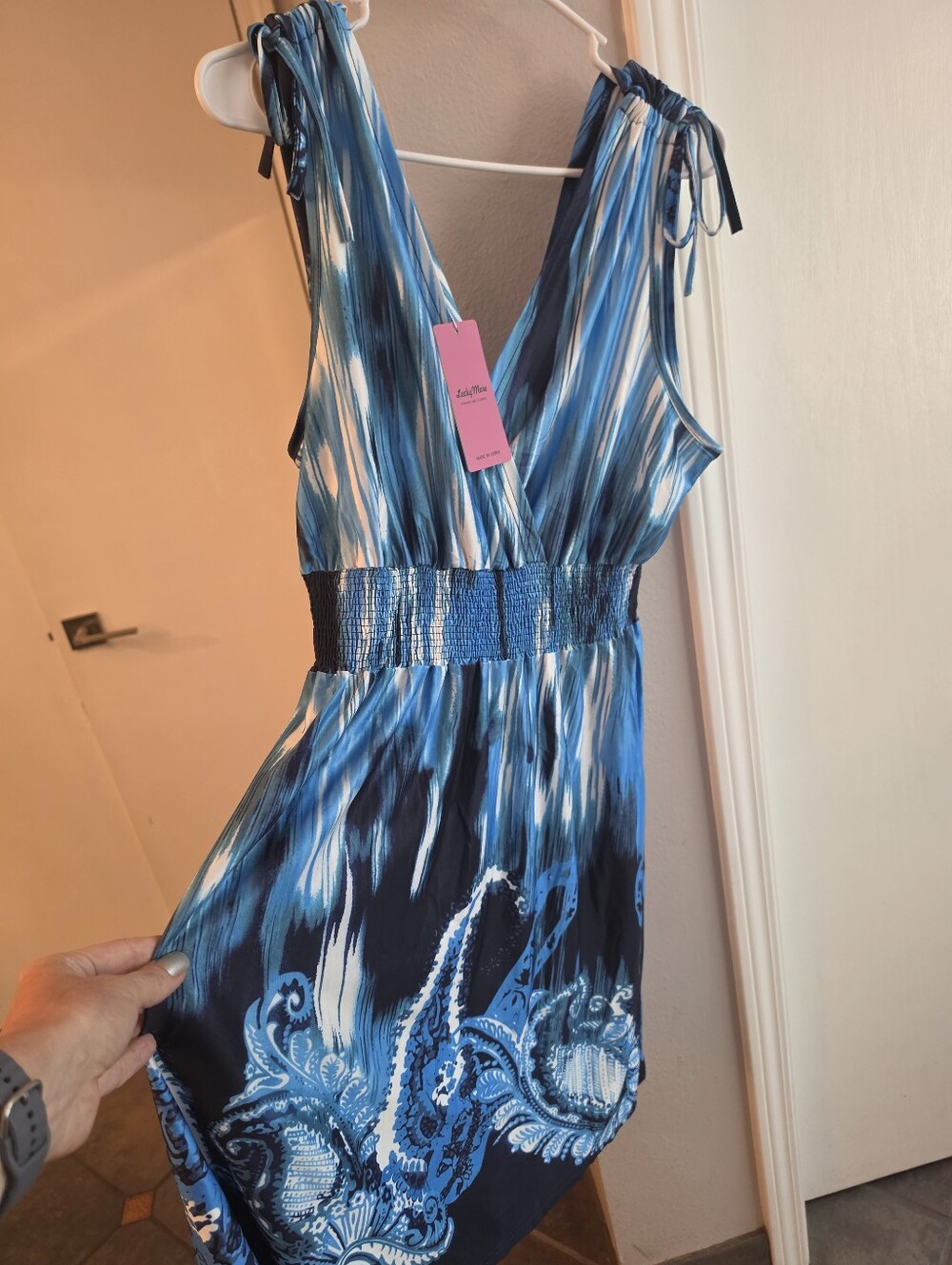 Blue Summer Dress/ Swimsuit Cover Up